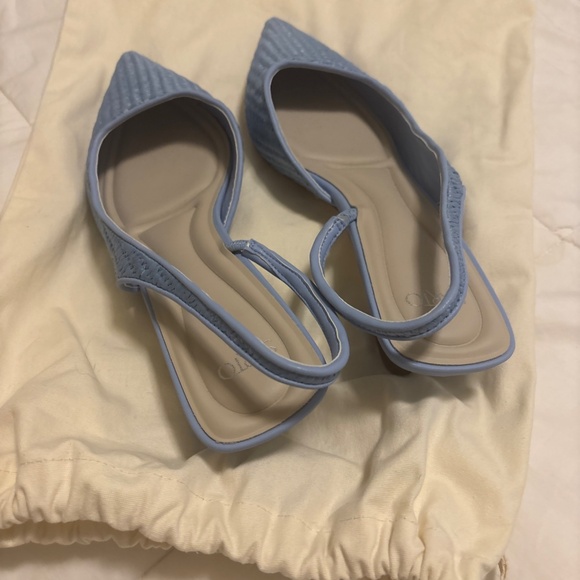 Franco Sarto blue leather flats New without box size 9 - Picture 5 of 6